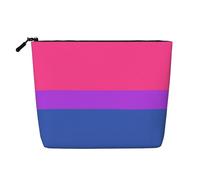 HJLUUFT Trousse de maquillage de voyage avec imprimé drapeau de fierté - Grande capacité - Trousse de toilette pour femme, noir, One Size