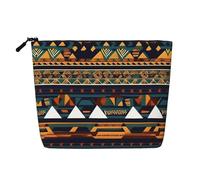 HJLUUFT Trousse de maquillage de voyage avec motif ethnique africain - Trousse de toilette pour femme - Organisateur de maquillage - Accessoires de toilette, noir, One Size
