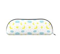 HJLUUFT Trousse de rangement semi-circulaire Moon Cloud Star - Trousse élégante et légère pour le bureau, la vie et les voyages