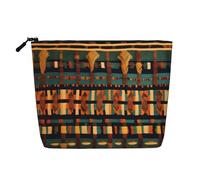 HJLUUFT Trousse de toilette africaine classique avec impression tissée - Grande capacité - Pour femme - Noir - Taille unique, Noir , Taille unique