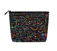 HJLUUFT Trousse de toilette de voyage avec impression de formule mathématique, trousse de maquillage pour femme, organisateur de maquillage, accessoires de toilette, noir, One Size