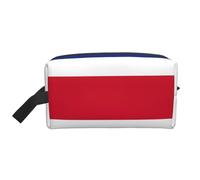 HJLUUFT Trousse de toilette de voyage avec imprimé drapeau du Costa Rica, trousse de maquillage portable, sac de voyage essentiel, sac de voyage, blanc, One Size