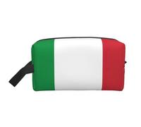 HJLUUFT Trousse de toilette de voyage avec imprimé drapeau italien, trousse de maquillage portable, sac de voyage essentiel, sac de voyage, blanc, One Size