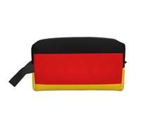 HJLUUFT Trousse de toilette de voyage imprimée drapeau allemand, trousse de maquillage portable, sac de voyage essentiel, sac de voyage, blanc, One Size