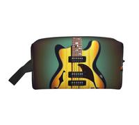 HJLUUFT Trousse de toilette imprimée guitare, basse, instruments de musique pour hommes et femmes, trousse de toilette de voyage pour adultes, porte de chambre, blanc, One Size