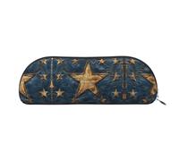 HJLUUFT Une trousse de rangement semi-circulaire en forme d'étoile à cinq branches - Trousse élégante et légère pour le bureau, la vie et les voyages, Argenté., Taille unique, Art