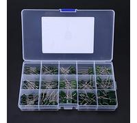 HJNAOKGWHQ 150pcs 100V 15 Value 0.33nF-470nF Polyester Film Capacitors Assortment Kit Box 150pcs 100V 15 diy
