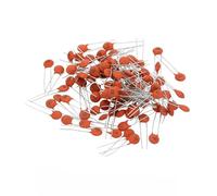 HJNAOKGWHQ 1nf 50V Ceramic Disc Capacitor, 100 Pcs Ceramic Chip Capacitor Assortment Kit for Power Circuits Industrial Equipment,Brown Red diy