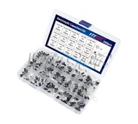 HJNAOKGWHQ 200 Pcs 10V 16V 25V 50V 0.1uF - 220uF Radial Capacitors 15Values Electrolytic Capacitor Assortment Kit 0.22uf 2.2uf 100uf diy