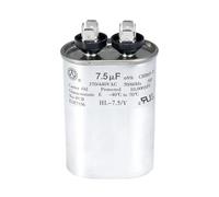 HJNAOKGWHQ AC Capacitor 7.5uF or MFD ±6% 370V/440VAC CBB65 Oval Start Capacitor for Heat Pump Air Conditioner，for AC electronic starter Run or Fan Start and Cool，Ten Years of Coverage diy