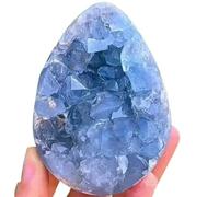 HJNAOKGWHQ Celestite Cluster -Blue Crystal Cave for Home Decor,Crystals Geode and Stones, Feng Shui Decoration and Collection,300~400g