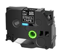 hJNGdU 18 mm 24 mm 36 mm STE-151 Roulette de Pochoir Compatible avec Les imprimantes d'étiquette STE141 STE161 Black on Clear Labels Fonctionne avec PT-P900W E500 D600 Imprimantes(24mm)