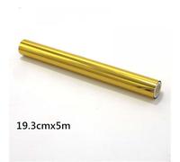 hJNGdU 19. 3 cm x 5m Feuille de Transfert de Chaleur holographique Compatible avec Les imprimantes Laser et Les laminateurs DIY CRACHET Toner Toner RÉACTIVE Compatible avec Crafts 2022(Golden)