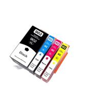 hJNGdU 902xl Cartouches d'encre 1/2 Ensemble Remplacement Compatible Noir et tri-Couleur Compatible avec OfficeJet Pro 6960 6968 6970 6975(1SET 902XL)