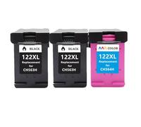 hJNGdU Cartouche à Encre 122xl à Remise Compatible Compatible avec DeskJet 122 1510 2050 1000 1050 1050A 2000 2540 3000 3050 3052A(2BK 1C)