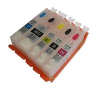 hJNGdU Cartouche d'encre Rechargeable Bloom BCI-350 BCI-351 350 351, 5 Couleurs, Compatible avec imprimante PIXUS MG5430 MG5530 MG5630 IP7230 MX923 IX6830