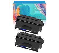 hJNGdU Compatible 1 / 2pk CE505X 05X Rendre la Cartouche de Toner Noir Compatible avec P2050 P2055 P2055D P2055X Série Imprimantes(2PK)