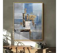 HJOSWVNS Poster Mural Bleu Ciel Doré Tableaux, Posters et Arts Décoratifs Tableau Decoration Murale Affiche Murale Tableau Peinture sur Toile Tableau Decoration Murale Salon Sans Cadre 60x90cm/1 Pcs