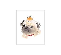 HJOSWVNS Poster Mural Chien Orange Animal Toile Peinture Chambre Tableaux, Posters et Arts Décoratifs Tableau Peinture Sur Toile Tableau Decoration Murale Chambre Salon Sans Cadre 60x90cm/1 Pcs