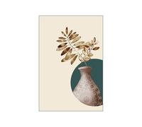 HJOSWVNS Poster Mural Feuilles Brunes Beige Toile Peinture Chambre Tableaux, Posters et Arts Décoratifs Tableau Peinture Sur Toile Tableau Decoration Murale Chambre Salon Sans Cadre 40x60cm/1 Pcs