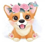 HJOSWVNS Poster Mural Mignon Petit Chien Rose Tableau Decoration Murale Tableau Peinture sur Toile Cadre Decoration Murale Affiche Murale Salon Peinture sur Toile Sans Cadre 30x40cm/1 Pcs