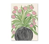 HJOSWVNS Poster Mural Noir - Vert - Rose Toile Peinture Decoration Murale Tableau Decoration Murale Salon Chambre Tableau Peinture Moderne Affiche Murale Impression sur Toile Sans Cadre 40x60cm