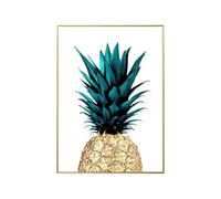 HJOSWVNS Poster Mural Vert Ananas Doré Tableau Decoration Murale Tableau Peinture sur Toile Cadre Decoration Murale Affiche Murale Salon Peinture sur Toile Sans Cadre 40x60cm/1 Pcs