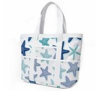 HJOSWVNS Sac de Plage Modèle Bleu Vert Sac Fourre Tout Voyage Tote Bag Piscine Avec Fermeture Éclair Cabas de Voyage Accessoire Plage Pliable Et Léger Beach Travel Bag Gym Cabas Femme 33x32cm/2 Pièce