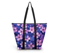 HJOSWVNS Sac Fourre Tout Arbre Bleu Rose Sac de Plage Polyester Tote Bag Homme Lavable Sacs à Main Femme Réutilisable Tot Bag Durable Cabas Pliable Totebag 38x56cm/1 Pcs