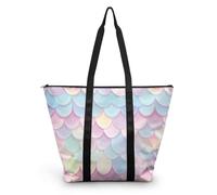 HJOSWVNS Sac Fourre Tout Bleu Clair Rose Sac a Main Femme Polyester Tote Bag Homme Lavable Sac de Cours femme Réutilisable Tote Bag Enfant Sacs à Main Langlebig 38x56cm/1 Pcs