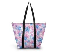 HJOSWVNS Sac Fourre Tout Bleu Rose Sac a Main Femme Polyester Tote Bag Homme Lavable Sac de Cours femme Réutilisable Tote Bag Enfant Sacs à Main Langlebig 38x56cm/1 Pcs