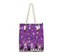 HJOSWVNS Sac Fourre Tout Crâne Chat Piano Sac de Plage Polyester Sac a Main Femme de Cours Tote Bag Homme Lavable Sacs pour Femmes Tote Bag Enfant Sacs À Main Réutilisable Totebag Cabas Femme 36x37/1