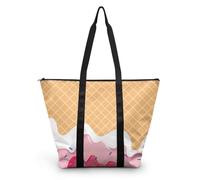 HJOSWVNS Sac Fourre Tout Rose Blanc Orange Sac a Main Femme Polyester Tote Bag Homme Lavable Sac de Cours femme Réutilisable Tote Bag Enfant Sacs à Main Langlebig 38x56cm/1 Pcs