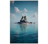 HJOSWVNS Tableau Decoration Murale Palmier Bleu Toile Peinture Affiche Decoration Murale Salon Chambre Poster Mural Sans Cadre Tableaux, Posters Et Arts Décoratifs Impression Sur Toile 40x60cm/1 Pcs