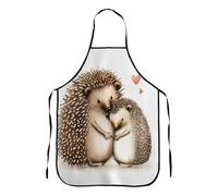 HJOSWVNS Tablier Cuisine Homme Hérisson Brun Tablier Cuisine Enfant Coton et Lin Respirant Tablier de Cuisine Femme Résistant Tablier Cuisine Femme Réglable Tablier Femme Durable 55x68cm
