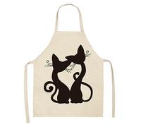 HJOSWVNS Tablier Cuisine Homme Modèle De Chat Tablier Cuisine Enfant Respirant Tablier de Cuisine Femme Résistant à l'huile Tablier Cuisine Réglable Tablier de Cuisine Durable Tablier Femme 55x68cm