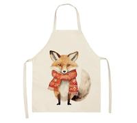 HJOSWVNS Tabliers de chef pour enfants en coton et chanvre - Tablier de chef respirant pour enfants - Tablier confortable pour homme - Tablier résistant à l'usure pour l'école secondaire, Animal