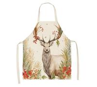 HJOSWVNS Tabliers de chef pour enfants en coton et chanvre - Tablier de chef respirant pour enfants - Tablier confortable pour homme - Tablier résistant à l'usure pour l'école secondaire, Vert élan