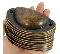 HJQFVASQ 10 pièces, poignées de traction encastrées en métal de Style Antique rustique Chic-poignée ergonomique, Installation facile, finition peinte