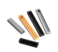 HJQFVASQ Boucle d'armoire à fente de 400mm de long, poignée encastrée, porte d'armoire intégrée, poignées invisibles de tiroir de garde-robe en alliage d'aluminium(Gold 200mm,4PCS)