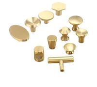 HJQFVASQ Bouton d'armoire hexagonal en laiton massif de Style nordique, poignée de placard, poignées de porte, SimpleLife, couleur laiton, crochet for vêtements d'entrée(25x18mm-style U)