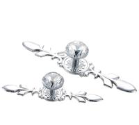 HJQFVASQ Poignées de luxe en cristal de diamant, boutons de boîte à chaussures, boutons de porte de placard, de tiroir, de garde-robe(Black 120mm)