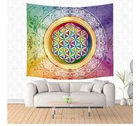 hjtktt Vie Suspendre Tapisserie Fleur Tapisserie Décoration Tenture Murale Couverture Tapis De Mur Tapis De Yoga Décor À La Maison200*150Cm