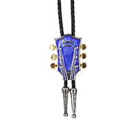 HJtRTDF Collier de style western, Cravate bola en cuir tendance, style décontracté, bijou fantaisie(Blue)