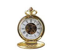 HJtRTDF Montre de Poche， Montre de Poche mécanique à Double Chasse, Montre Mariage