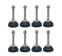 HJtRTDF Pieds de Meubles, Niveau de Jambe Rotatif M8M10M12 Mm, Niveau Coulissant Meubles à vis réglable, Ensemble 8 pièces(40*m10*80mm)