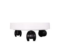 HJtRTDF support pour plantes, Le plateau de support plante base pot fleur sur des roues peut être utilisé dans les plateaux jardinière bureau, salon, balcon, patio ou jardin(White,25cm)