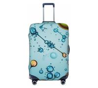 HJTRW Abstraction Biologie Chimie Housse de bagage de voyage élastique lavable Housse de protection tendance extensible Housse de bagage anti-poussière Convient aux bagages de 45,7 à 81,3 cm, Noir ,