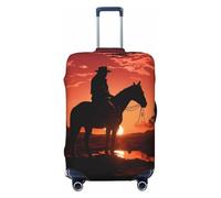 HJTRW Cowboy West Housse de protection élastique lavable pour valise de 45,7 à 81,3 cm, Noir , L