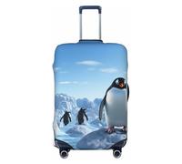 HJTRW Housse de protection élastique et lavable en forme de pingouin Antarctica Ice pour bagages de 45,7 à 81,3 cm, Noir , S